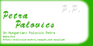petra palovics business card